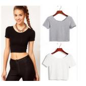 Damen am besten Verkaufen u Hals sexy Pflanzliche Top Damen Kurzarm T Shirt Tee kurzen T Shirt die stretch