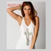 kostenloser Versand Baumwolle süß Mode diamond kreuz geRinge thermische Damen Weste Damen Tank Top Damen T Shirt