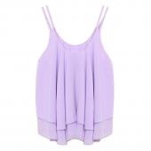 Sommer heiß Verkauf Mode Tank Tops neues sexy Damen Tiered ernte in Ärmellosen Weste Chiffon 4 Farbe