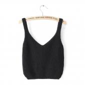 Weisse kurze Schwarze Damen aus Pflanzlichen Tops casual Stricken Baumwolle Locker lässig Tank Tops berühmte Marke