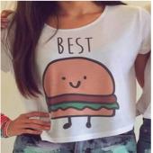 1PC casual Pflanzliche T...