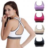 beim Feminino Damen beim Gepolsterte BH Pflanzlichen Top Tank Top Sportliche Weste fitnesscenter fitness Sportarten