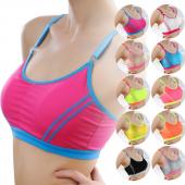 neue heiße Verkauf Mädchen fitness fit halten Damen Lady Sport Athletic solide wrap Brustgurt Weste Tops BH Versandkost