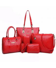 6 Beutel Krokoprägung Damen Tasche Stein Damen Handtasche Pu Leder Umhängetasche Damen Messenger Bags Damen