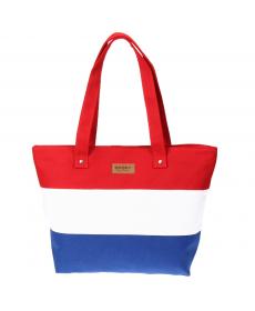 Damen Damen Streifen Leinwand Umhängetasche Neue Heiße Umhängetasche Sommer Strand Handtasche Taschen