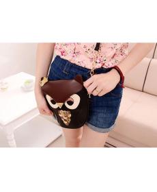 Kuss der Göttin neue Art Und Weise Nette Eulendruck Tasche für Damen PU Leder Schultaschen schulter Messenger