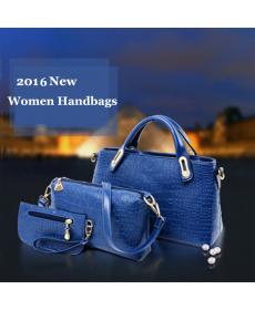 3 teile satz Neue PU Leder Vintage Damen Handtasche Set Mode Trendy Tote Umhängetaschen Cross body Messenger Bags