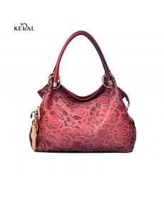 Hot lässige pu Leder Handtasche Tasche fashion Freizeit schulter auszuhöhlen einen Damen Umhängetasche