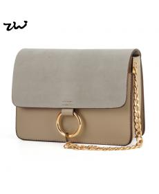 Marke Patchwork Kette Handtasche WildLeder PU Leder Top Qualität Mode Damen Taschen