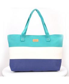 heiße Damen Damen Streifen Leinwand Schulter Umhängetasche Sommer Strand Handtasche Taschen Marke