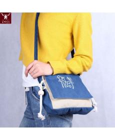 Hohe Qualität Damen Mädchen Marke Designer Messenger Taschen Leinwand Dongba Buchstaben Perlen Kleine