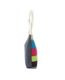 Neue marke Mode Damen Dame gestreiften Shopper Handtasche Schulter Tasche Tote Geldbeutel