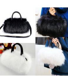 Luxus Damen Handtasche Faux Kaninchenfell Designer Messenger Weiblichen Kleine Taschen für Damen Umhängetasche