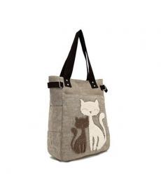 Damen Handtasche Tasche mit nette katze Appliques tragbare mode Damen kleine Taschen