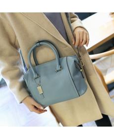 Damen Leder Boston Tasche neue europäische Boston Handtasche einfarbig RindsLeder Damen Messenger Bag