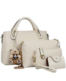 Berühmte Marke Damen Tasche Mode Damen Messenger Bags Handtaschen Leder Weiblichen Beutel 4 stück Set