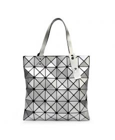 Weibliche Gefaltet Geometrische Plaid Tasche Damen Mode Lässig Top Griff Tasche Verzerrung Paket Umhängetasche