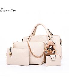 Berühmte Marke Damen Tasche Top Griff Taschen Mode Damen Messenger Bags Handtasche Set Pu Leder