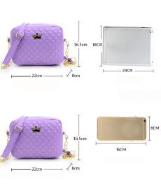 Damen bag Fashion Solid Bonbonfarben Damen Niet Kette Umhängetaschen Damen Leder Umhängetasche bolsa feminin