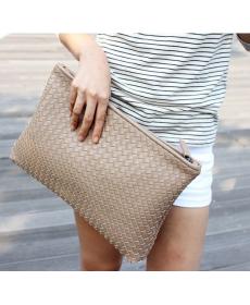 Mode Stricken Damen Handtasche Pu Leder Damen Umschlag Clutch Abendtasche Kupplungen Handtaschen Schwarz