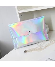 Damen Mode Dazzling Glitter Funkelnde Kupplung Hangbag Laser Silber Casual Umschlag Clutch Abendtasche Bolsas Feminin