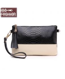 Damen Tasche Quaste Mode Damen Clutch Abendtasche Krokoprägung Damen Leder Handtaschen Kette Umhängetaschen