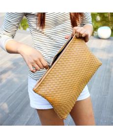 Kpop Mode Stricken Damen Handtasche Pu Leder Damen Umschlag Clutch Abendtasche Kupplungen Handtaschen Schwarz