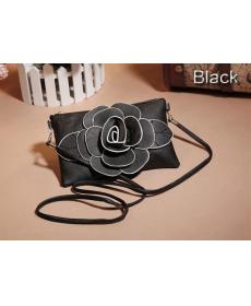 Heiße Neue Mode Große Blume Faux Pu Leder Kupplung Sling Umhängetaschen Handtasche Lässig