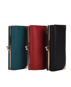 New Fashion Solid Goldene Ecken Tag Kupplungen multicolor Brieftasche Damen Tasche