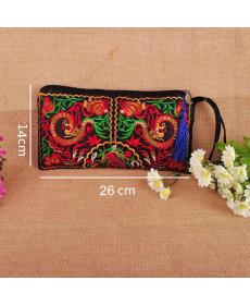 Hübsche Tasche Damen Handtasche neue Damen messenger bags zwei seiten stickerei nationalen casual