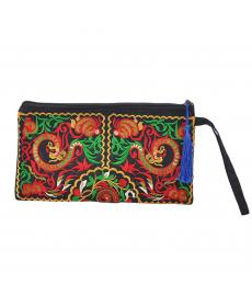 Luxus HandtaschenDamen designer Stickerei Umschlag Handtasche Vintage Quaste Abend Kupplung Handtasche Bolsa Feminina