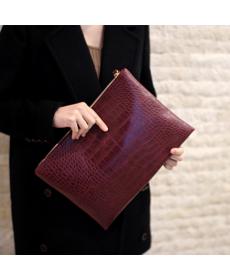 Mode Krokodilkorn Damen Handtasche Leder Damen Umschlag Clutch Abendtasche weibliche Kupplungen Handtasche