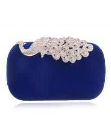 Candy Farbe Pfau Design Diamanten Damen Taschen Samt kleine Geldbörse Halter Taschen Strass Kupplung Abendtaschen