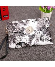 neue Mode Damen LederHandtaschen Blumenmuster Umschlag Kupplung Damen Cross Body Taschen Abendtaschen Crossbody