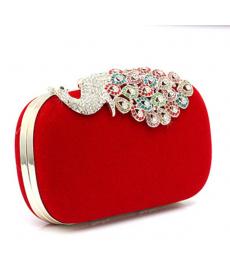 Damen Abendtasche Damen Diamant Strass Pfau Kupplung Tag Kupplung Brieftasche Handtasche Hochzeit Partei Bankett