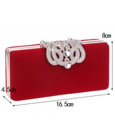 Crown diamanten samt Damen Tasche tageskupplungen kleinen kristall Abendtaschen schwarz rot candy farbe tote