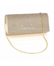 Schimmernde Diamante Abendtasche Party Hochzeit Silber Gold Schwarz