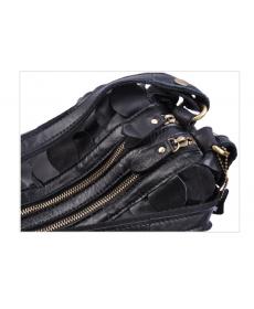 Große Schaf Damen Tasche aus echtem Leder Tote patchwork Taschen designer Handtasche Schwarz
