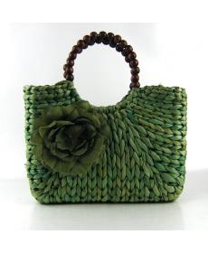Neue Mode Damen Stroh Sommer Weave Tote Einkaufs Beach Bag Handtasche Handtasche Stroh Strandtasche