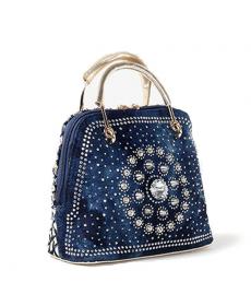 Damen Denim Handtaschen Vintage Strass Umhängetaschen Damen kleine Taschen jean Bolsas Femininas für Damen