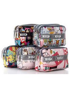 Lesport Blume Reißverschluss Tasche Damen Mini Handtasche Handgelenk Länge Tasche Damen Druck Tageskupplunge