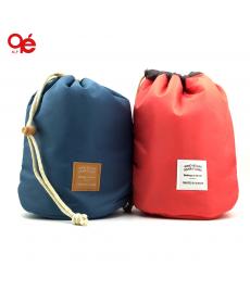 Tonnenförmige Reise Kosmetiktasche Nylon Waschbeutel Organizer Aufbewahrungstasche Reisetasche Hohe Kapazität