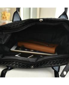 Neue Damen Handtasche Klassische Schwarz Farbe Einkaufen Handtasche mit Schulter große Kapazität Leder