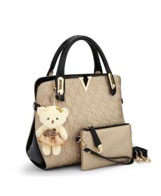 neue mode prägung pu Damen Handtasche gesetzt Qualitäten dame tote bolsa Reißverschluss nieten Luxus