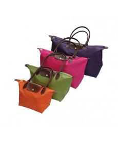 Französisch Marke Damen Lange Nylon Vintage Tote Tasche PU Griff Einkaufs Schulter Handtaschen Folding Schule