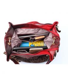 marke Damen beutel aushöhlen ombre Handtasche blumendruck shoudler Taschen Damen pu Leder Einkaufstasche