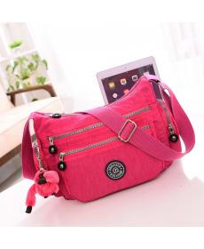 Damen Messenger Bags Crossbody Tasche Nylon Wasserdichte Umhängetasche Mehrere ReißverschlussTaschen