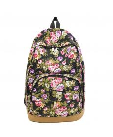 Vintage Retro Rose Blumendruck Rucksack Damen Rucksack für Teenager Mädchen Rucksack