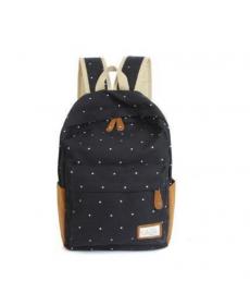 Neue Casual Leinwand Rucksack Damen Mode Schultaschen für Mädchen Dot Druck Rucksack Umhängetaschen