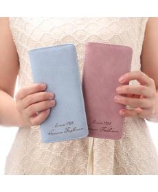 Bunte Damen Kupplung Mode Pu Leder 2 Fach Brieftaschen Weibliche lange Brieftasche Frische Geldbörsen Dame Karte